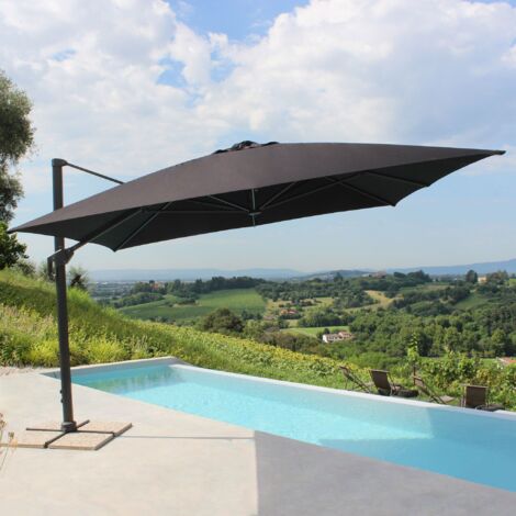 DRAX - ombrellone 3x3 m con palo laterale e telo in nylon