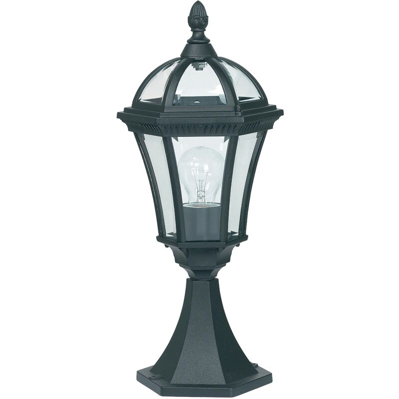 Endon Drayton - Outdoor Pedestal Light Black IP44, E27