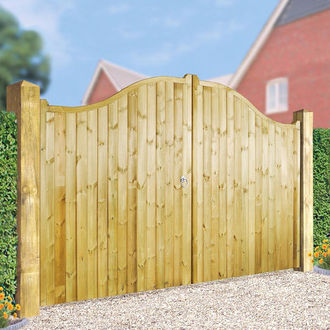 CANNOCK GATES Drayton Tall Shaped Driveway Double Gate 300cm Wide x 180cm High