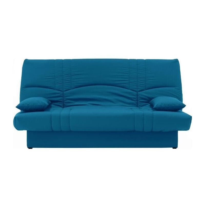 Les Tendances - dream Banquette clic clac 3 places - Tissu bleu canard - Slyle contemporain - l 190 x P92 cm