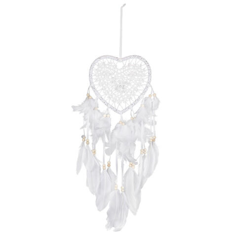 Dream Catcher Hollow Heart Shape Hand Knitting Wall Hanging Macrame Dream Catcher with Light for Home Wall Window Car