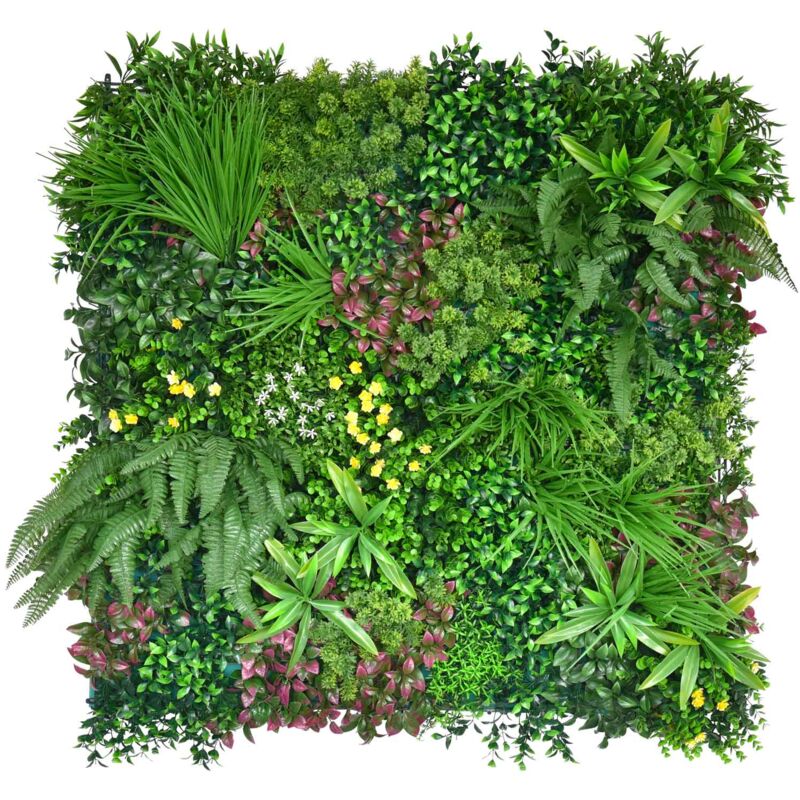 Dream - Décoration de mur vert artificiel, panneau 100x100 cm