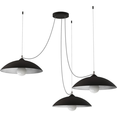 DREAM LÁMPARA DE TECHO NEGRO HOJA 3 LUCES