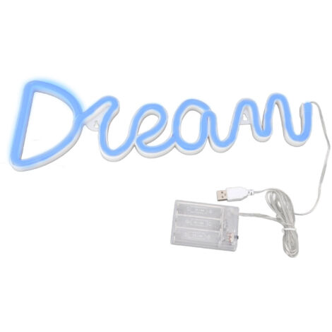 Dream LED-Neonleuchte mit USB-Akku, Wandleuchte