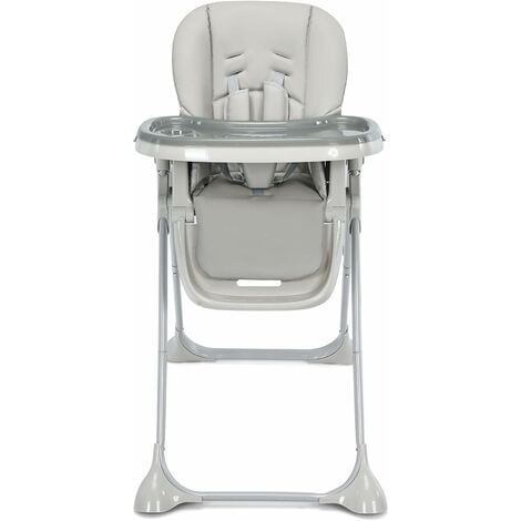 Kinderkraft Chaise haute bébé YUMMY Plateau réglable Tablette amovible  Roulettes - Gris