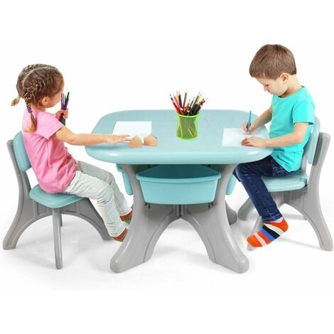 FUNLIO Table pour Enfant avec 4 Chaises, Table et Chaise Enfant