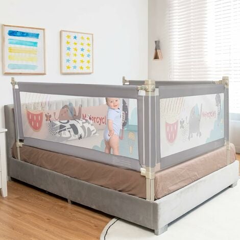 Barriera per letto da bambini,Barriera di sicurezza/protezione removibile per letto bambino,portatile letto protezione pieghevole universale rosa, 150 * 43 * 34.5 cm 