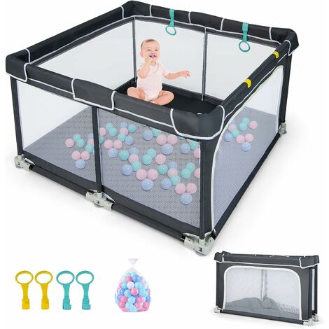 PRISM Parc bébé avec porte zippée et arche de jeux