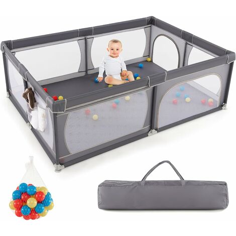 PRISM Parc bébé avec porte zippée et arche de jeux