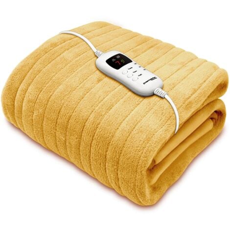 FUTURA Dreamcatcher Electric Heated Throw Blanket 160x120cm Luxury Soft Fleece Blanket - Gold