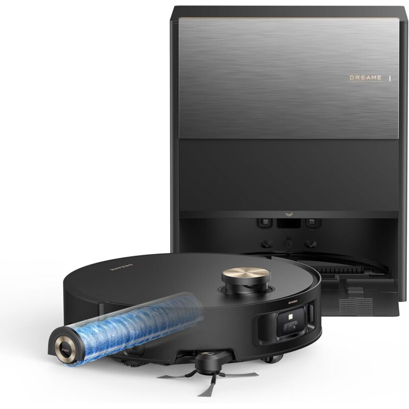 DREAME  Aqua10 Roller Aspirateur Robot Laveur 30 000 Pa et Brosse D&eacute;m&ecirc;lante Protection de Rouleau Vidage Automatique