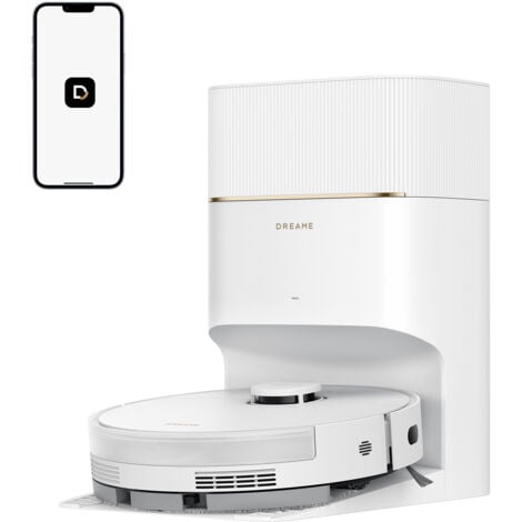 DREAME D20 Pro Plus Robot Aspirapolvere, Aspirazione da 13.000 Pa, Doppia Spazzola per Peli di Animali, Pulizia Degli Angoli, Svuotamento Automatico, Navigazione LDS e Rilevamento Laser