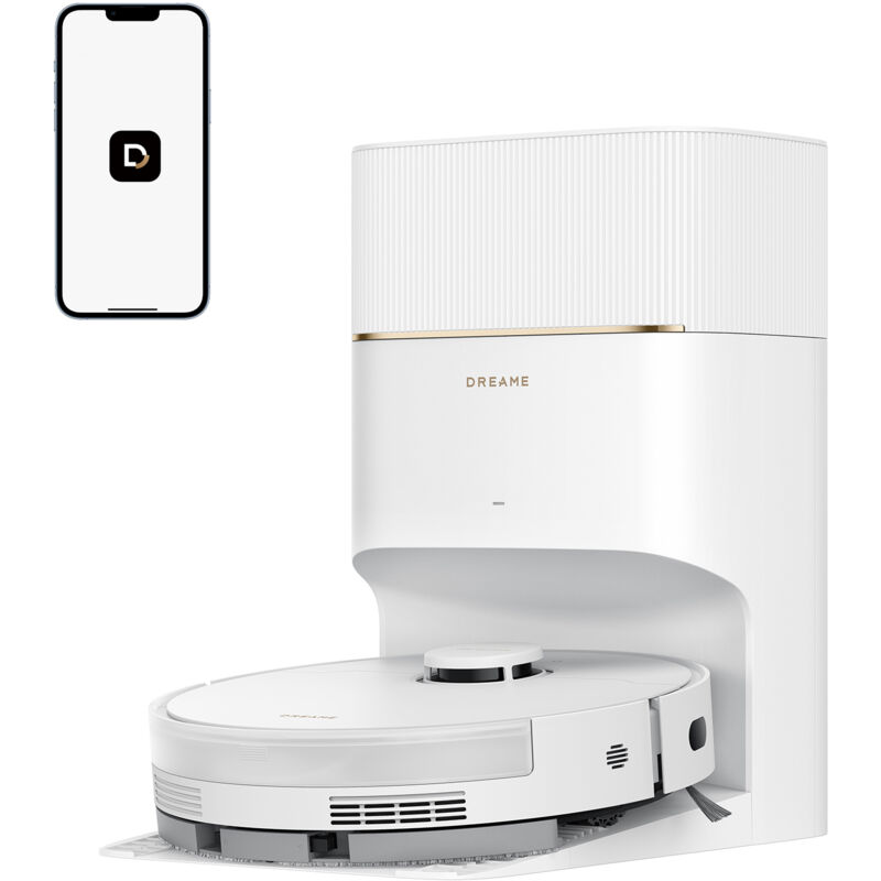 D20 Pro Plus Robot Aspirateur laveur, 2-en-1, 13000 Pa, Double Brosse, Auto-Vidage, Laser Navigation, Poils d'Animaux - Dreame