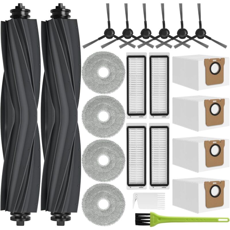 Gabrielle - Dreame L20 Ultra /Complete/ L30 Ultra Pièces de Rechange 2 Brosse Principale 4 Chiffons de Nettoyage 4 Filtres 6 Brosse Latérale 4 sacs à