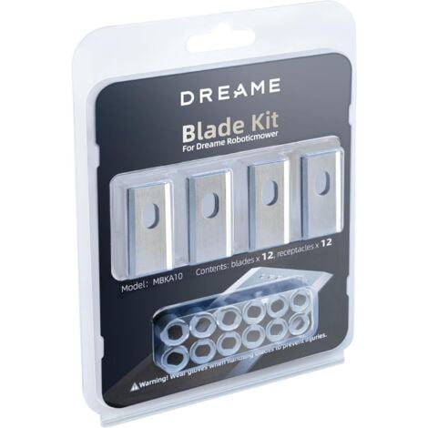 Dreame Lames de Rechange pour Tondeuse Robot, Tonte Robotisée A1 A1 PRO A2, Kit de Lames à Détachement Rapide, Acier SK5, 12 Pièces/Kit