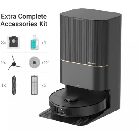 Dreame X40 ultra complete Staubsauger Roboter mit Absaugstation,Saugroboter mit Wischfunktion 12000Pa Schwarz