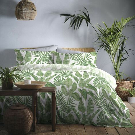 Dreams & Drapes Tahiti 1 Set copripiumino facile da pulire, letto king size, verde