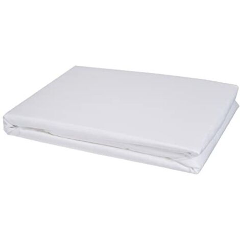 Dreamscene – Set Copripiumino matrimoniale da letto a righe, in satin, bianco, Super King