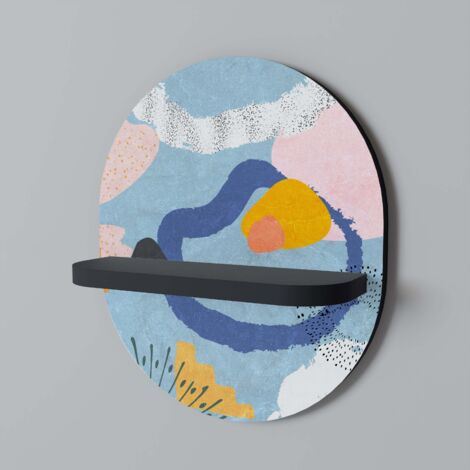 DREAMY SWIRLS Mensola ovale nera