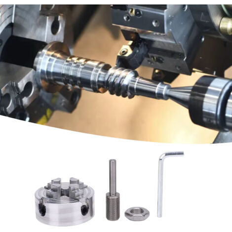 [Drechselbankfutter] + [4-Punkt-Kompass] + [Selbstzentrierend] + [Zubehör für Mini-Metall- und Holzdrehbänke] + [Zinklegierung] + [5 cm / 2 Zoll Durchmesser] + [4-teiliges Set] + [Verbindungsklemme]