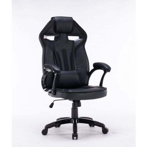 DREFT - Sillón gamer de estilo moderno para dormitorio de adolescente - 120-130x66x67 - Ajustable
