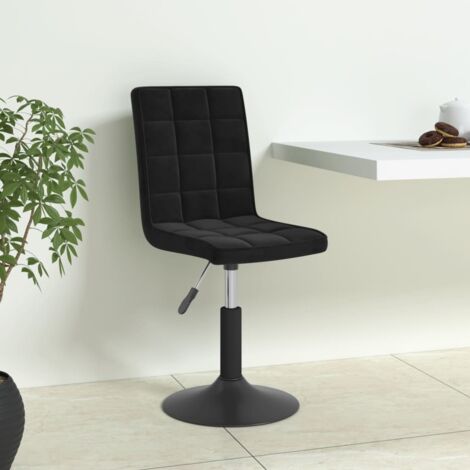 Drehbare Esszimmerstühle Set von 6 schwarz Samt