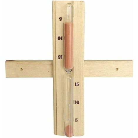 Drehbare Sauna-Sanduhr (15 Minuten), Sanduhr für die Wand aus Holz, Sanduhr, Countdown-Timer, Dampfbadzubehör.
