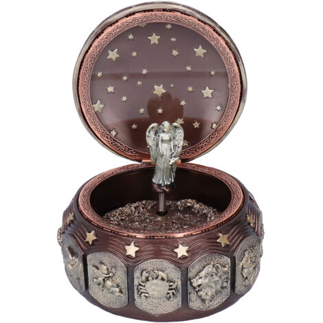 Drehbare Spieluhr mit 12 Sternbildern, ein kreatives Geschenk für Geburtstage und Feiertage, ein Kupferschloss im Himmel für Widder.