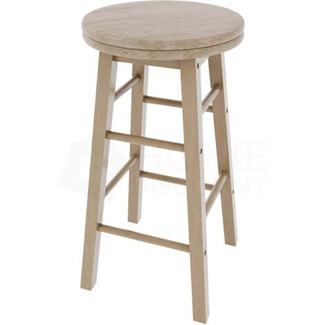 HOME DISCOUNT Revolving Bar Stool Solid Pine Kitchen Dining Room Seat