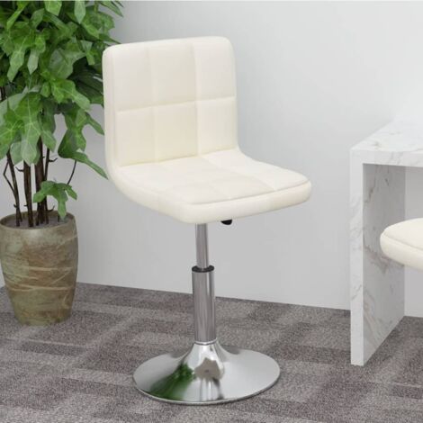 Drehbarer Barhocker Creme Stoff vidaXL
