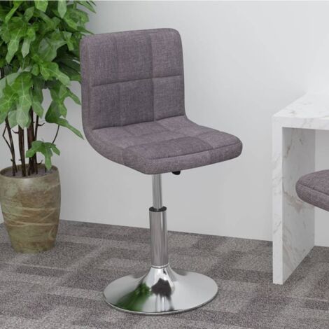 Drehbarer Barhocker Taupe Stoff vidaXL