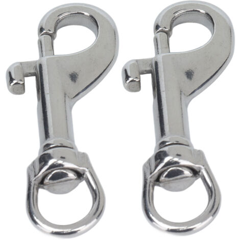 Drehbarer Hundehalsbandclip aus Edelstahl 316 – 65 mm/8 mm – 2 Stück – Marine und Freizeit