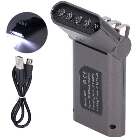 Drehbarer LED-Stirnlampenclip für Hüte – Wandern, Angeln, Camping, Laufen