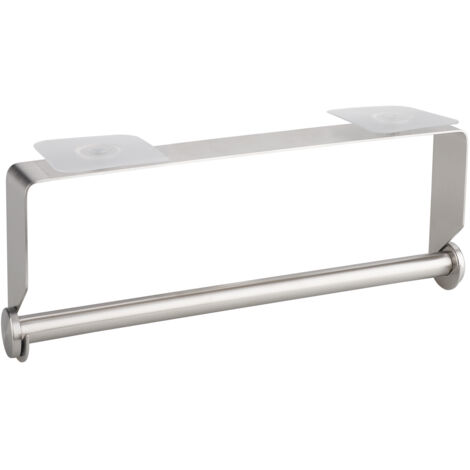 Drehbarer Papierhalter für den Innenbereich, 304 Silber Schwarz (28 cm), Ständer, kein Bohren erforderlich