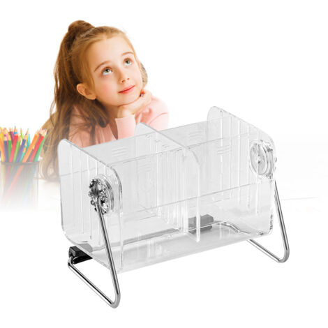 Drehbarer Schreibtisch-Organizer aus transparentem Acryl mit multifunktionalen Fächern, 18 x 12,5 x 9,8 cm, drehbares Modell für Stifte, Zubehör und Accessoires