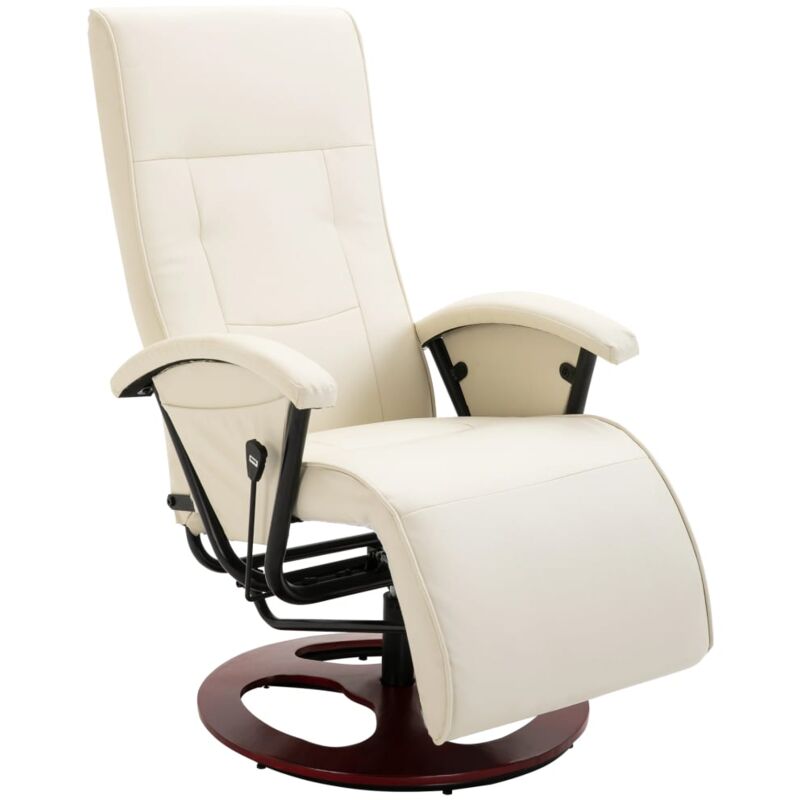 Drehbarer TV-Sessel Kunstleder Creme - Creme - Vidaxl