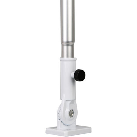 Drehbarer Wandfahnenhalter – Aluminium-Stangenbefestigung – Halterung für 25-mm-Stangen – Weiß – Montagesatz