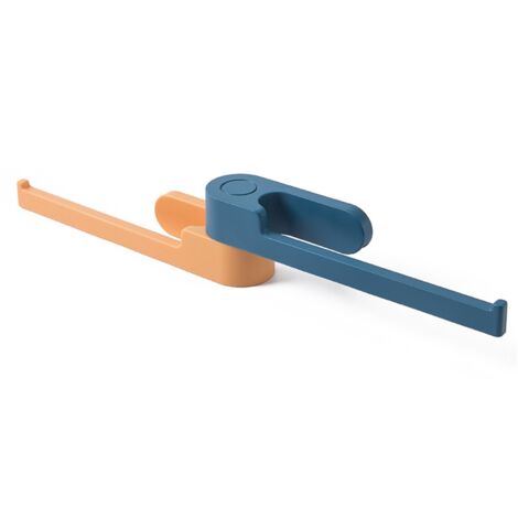 Drehbarer Wandhaken, einfache Montage, großes Fassungsvermögen, wasserdicht, faltbar, für Handtücher, blau