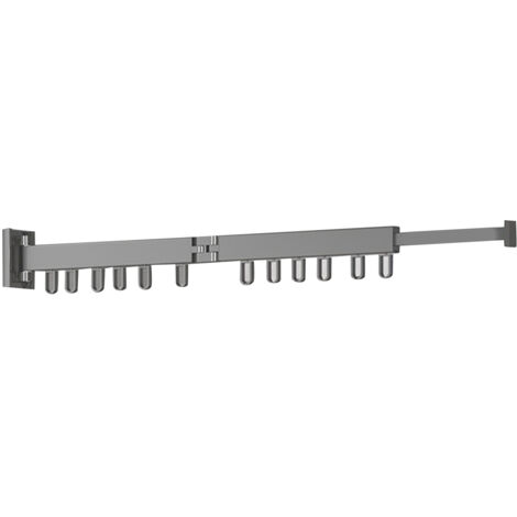 Drehbarer, wandmontierter Wäschetrockner aus Aluminiumlegierung, faltbar und ausziehbar für Balkone, kein Bohren erforderlich, Doppelring zum Trocknen der Wäsche.