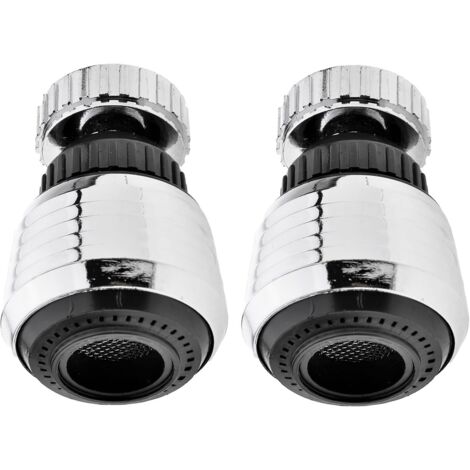 Drehbarer Wasserhahn-Aerator 360° mit Luxus-Sprüher, Wassersparend, Druckfilter, Küchenzubehör, 2 Stück
