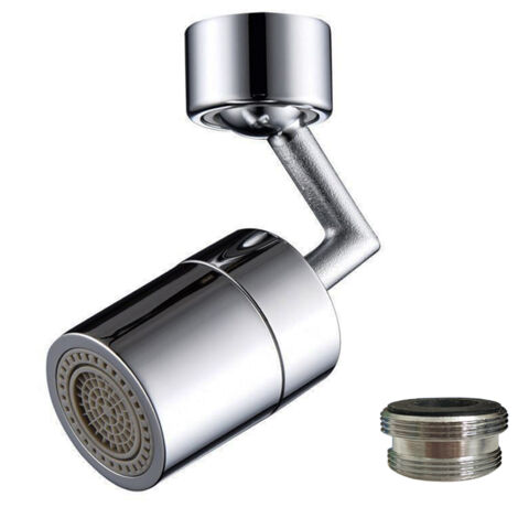 Drehbarer Wasserhahnadapter mit mehreren Winkeln, universelles Innen- und Außengewinde, 360°-Drehung, kompatibel mit den meisten Standardarmaturen, wassersparend, spritzfrei
