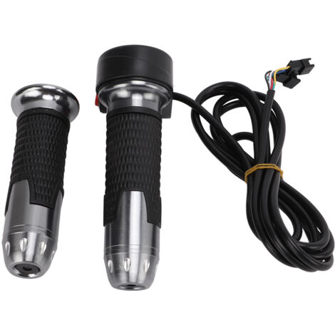 Drehgriff für 12-99V Elektrofahrzeuge, Zubehör für Elektromotorräder/Fahrräder, ohne Display, 3 Geschwindigkeiten, Grau