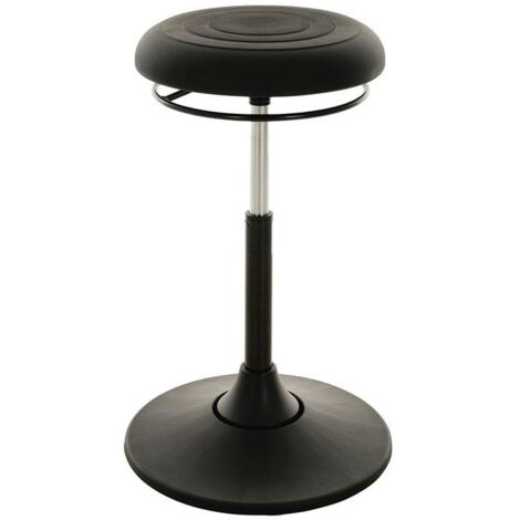 Drehhocker Kunststoff-Tellerfuß PU-Schaum schwarz Sitzhöhenverstellung 510-700 mm