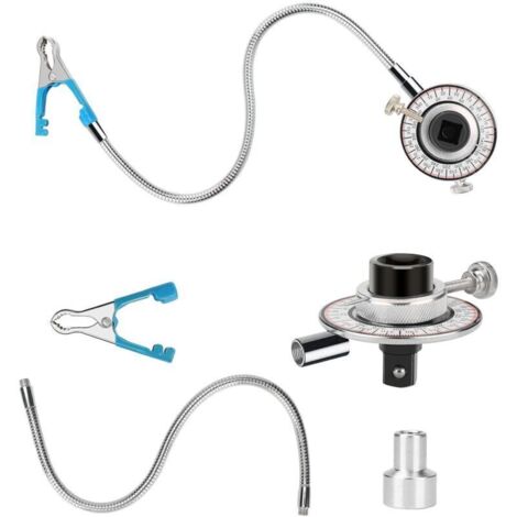 Drehmomentschlüssel mit verstellbarem Winkel, 1/2"-Drehmomentschlüssel, 360°-Verstellung, mit 40 cm langem flexiblem Arm, starkem Magneten, 1 Stück