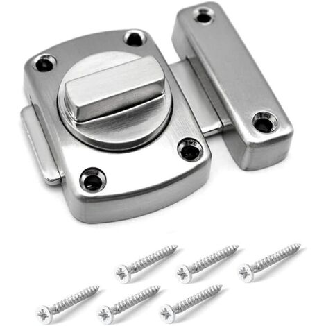 Drehriegel/Türriegel/Schlossriegel/Gartentorriegel/Oberfläche aus gebürstetem Edelstahl/Für verschiedene Türen geeignet – Silber