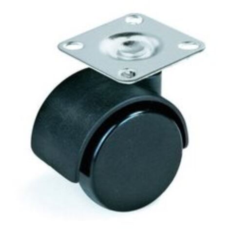 Drehrolle 40x40 mm schwarz