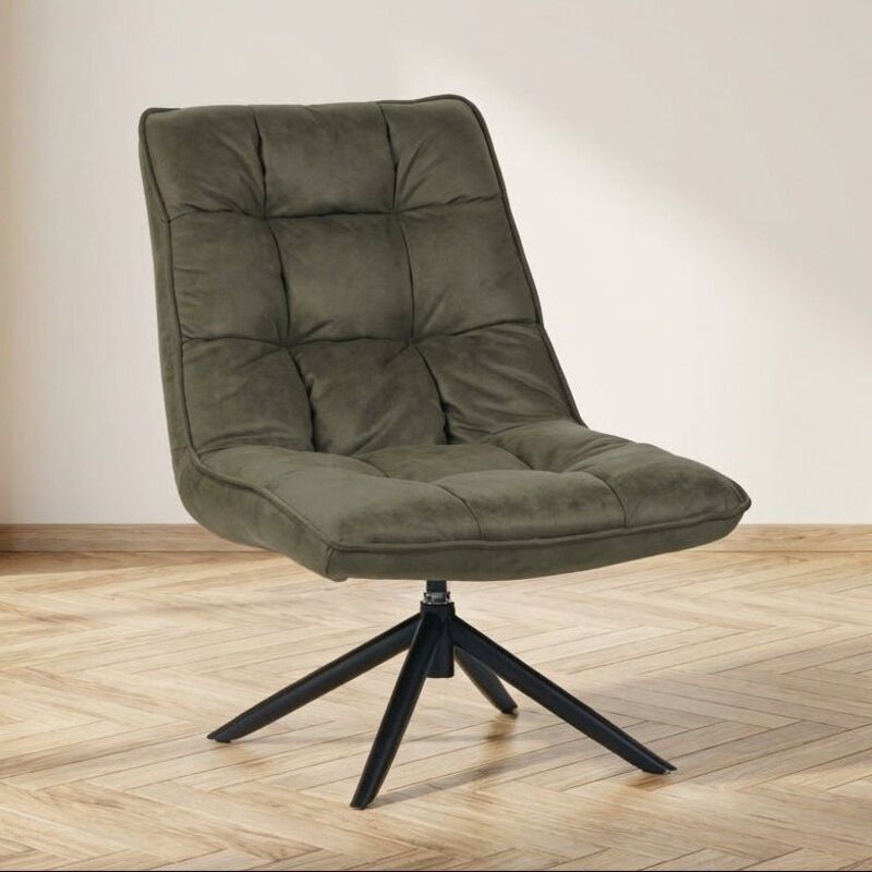 Dimehouse Drehsessel Yuki Grün Eco-leder 360° Drehbar