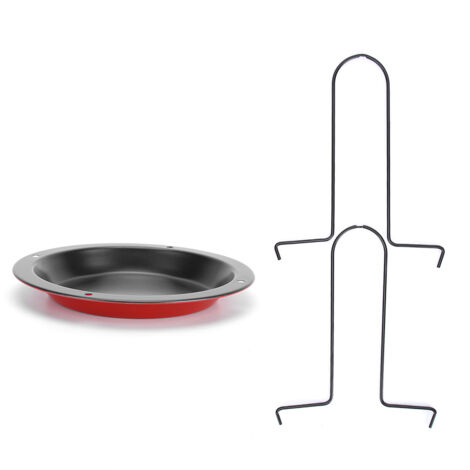 Drehspießständer aus Kohlenstoffstahl mit Platte für Campinggrill, Backofen und BBQ