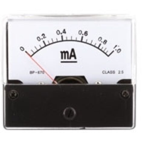 Drehspul-Einbauinstrument, 0...1 mA-