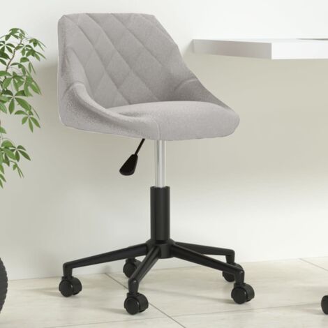 Drehstuhl Büro Hellgrau Samt